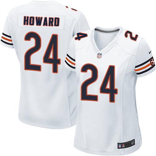 Nike Bears #24 Jordan Howard White Women's Stitched NFL Elite Jersey